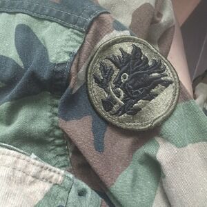 US Army Georgia Woodland Camo bdu Field Jacket Small Specialist Patch